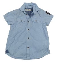 Světlemodrá pruhovaná košile s nášivkou H&M