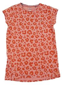 Ružovo-červemé vzorované tričko Quapi