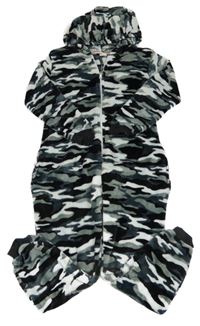 Army plyšová kombinéza s kapucí 