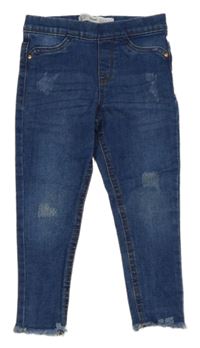 Modré riflové džegíny ošoupaného vzhledu Denim Co.