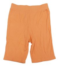 Oranžové rebrované legínové kraťasy PRIMARK