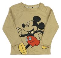 Béžové tričko s Mickey Mousem Disney