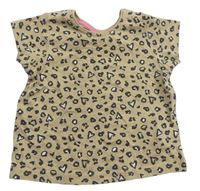 Béžové tričko s leopardím vzorom Ergee