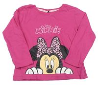 Tmavoružové tričko s Minnie Disney