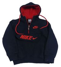 Čierna mikina s kapucí Nike