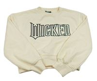 Krémová crop mikina s nápisem - Wicked Primark