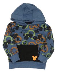 Tmavomodrá mikina s Mickeym a kapucí Disney