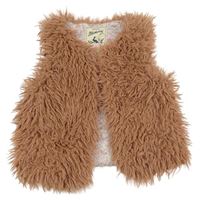 Staroružová kožušinová zateplená vesta Mantaray