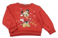 Červená mikina s Minnie Disney