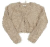 Pudrové chlpaté svetrové bolerko Next