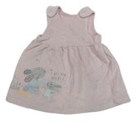 Světlerůžové sametové šaty s králíky Nutmeg