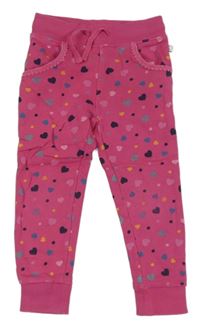 Fuchsiové tepláky so srdiečkami Liegelind