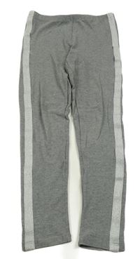 Sivé melírované legíny s trblietavým pruhom TCM