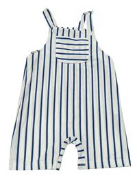 Bielo-modré pruhované na traké kraťasy