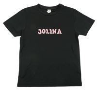 Čierne športové tričko s nápisom AWDis