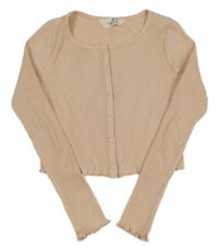 Pudrové rebrované prepínaci crop tričko H&M