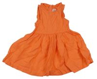 Korálové ľanové šaty Petit Bateau