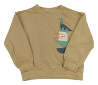Piesková á mikina s dinosaurom a obrazci H&M