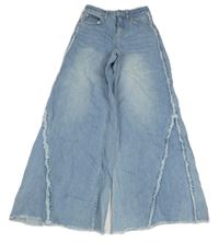 Modré super široké rifle H&M