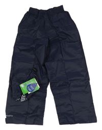 Nové - 2set - Tmavomodré šusťákové nepromokavé funkční kalhoty + sáček Mountain Warehouse