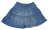 Modrá prešívaná ľahká rifová sukňa H&M