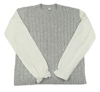 Sivý sveter s halenkou Primark