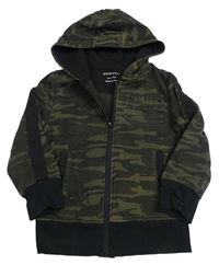 Khaki army propínací mikina s kapucí Primark