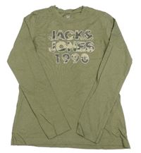 Khaki triko s logem Jack & Jones