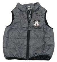 Sivá šušťáková zateplená vesta s Mickeym H&M