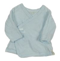 Světlemodré zavinovací mušelínové triko 