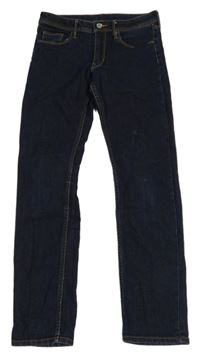 Tmavomodré slim fit rifle 