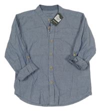 Nové - Tmavomodrá pruhovaná košile Primark