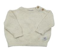 Smetanový melírovaný svetr Ergee