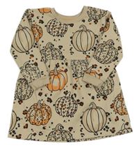 Svetlobéžové teplákové šaty s dýněmi Nutmeg