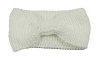 Biela pletená čelenka