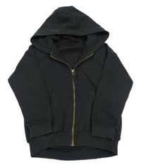 Černá propínací mikina s kapucí Next