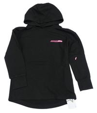 Nové - čierna ľahká športová mikina s kapucňou