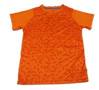 Oranžovo-červené vzorované sportovní tričko H&M