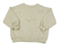 Smotanová mikina s 3D aplikacemi Zara