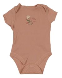 Starorůžové žebrované body s květinou Primark