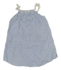 Modro-biele pruhované krepové šaty H&M