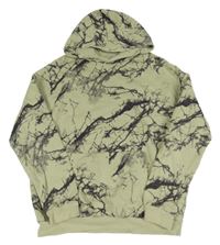Zeleno-černá vzorovaná mikina s kapucí H&M