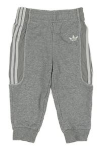 Šedé melírované tepláky s logem Adidas