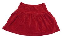 Červená zamatová sukňa H&M