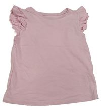 Světlerůžový top s volánky Primark