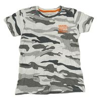 Bielo-sivé army tričko s nápisom Chapter young