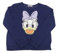 Tmavomodrá mikina s Daisy H&M