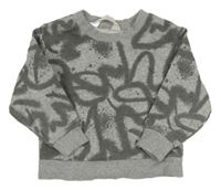 Sivo-antracitová mikina s fleky zn. H&M