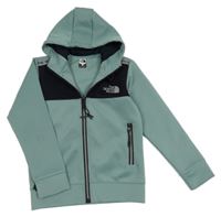 Zeleno-černá propínací thermo mikina s kapucí The North Face