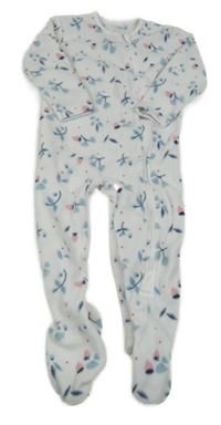 Bílo-modrý květovaný fleecový overal s jahodami Dunnes Stores